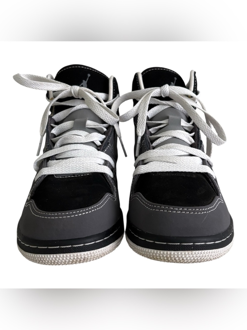 Jordan Flight 1 Mid Top Unisex Kids Lace Up Leather US 6.5Y 374452-002